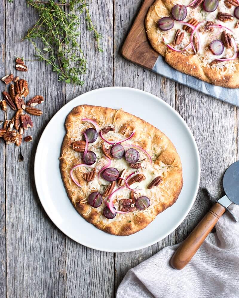 Pecan and Grape Pizza