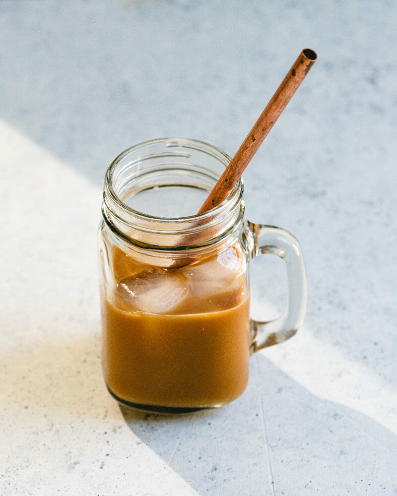 Pumpkin spice iced coffee