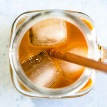 Pumpkin spice iced coffee