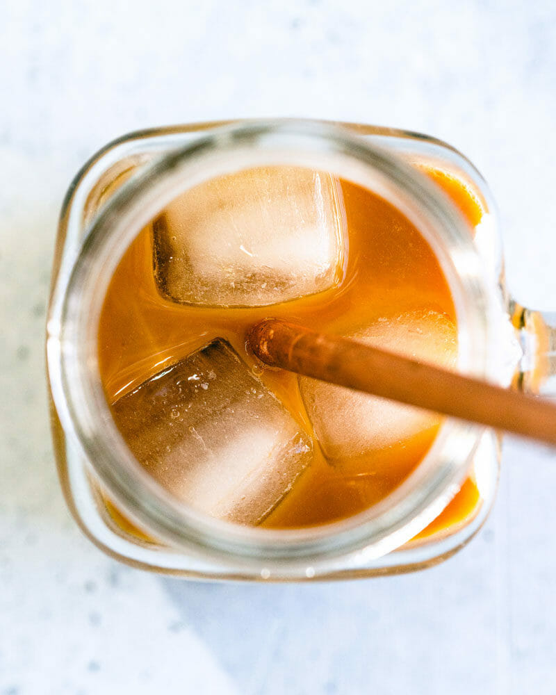 Pumpkin spice iced coffee