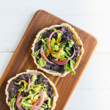 Homemade Sopes with Black Beans | A Couple Cooks