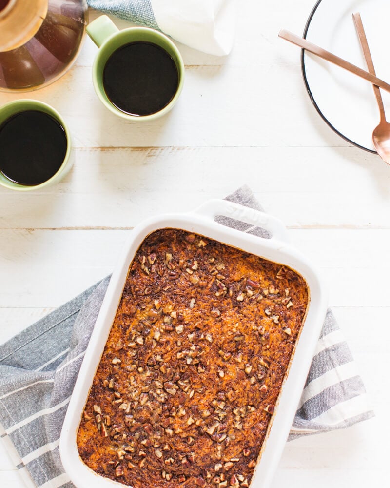 Carrot Cake Baked Steel Cut Oatmeal | A Couple Cooks