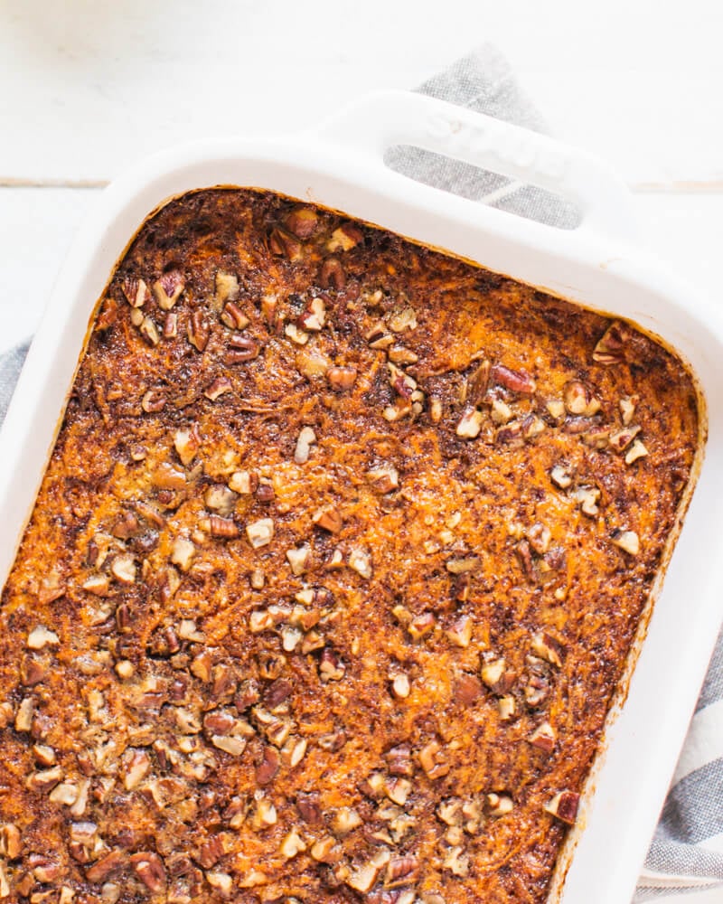 Carrot Cake Baked Steel Cut Oatmeal | A Couple Cooks
