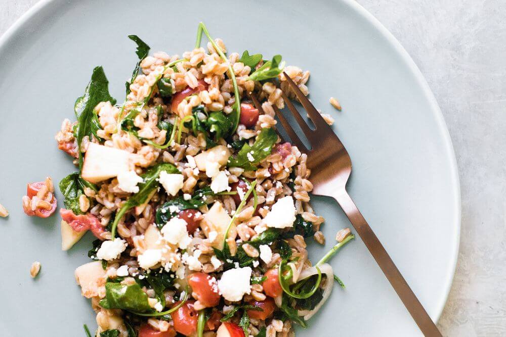 Farro Salad with Feta & Cherries