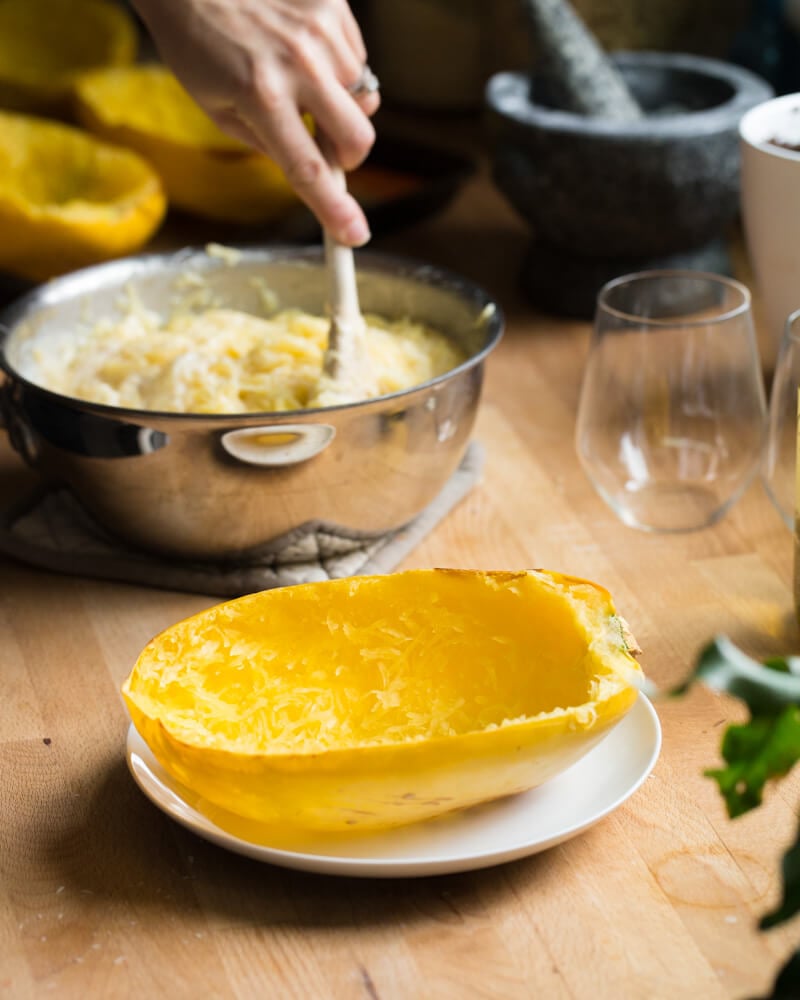 Spaghetti Squash Mac and Cheese | A Couple Cooks