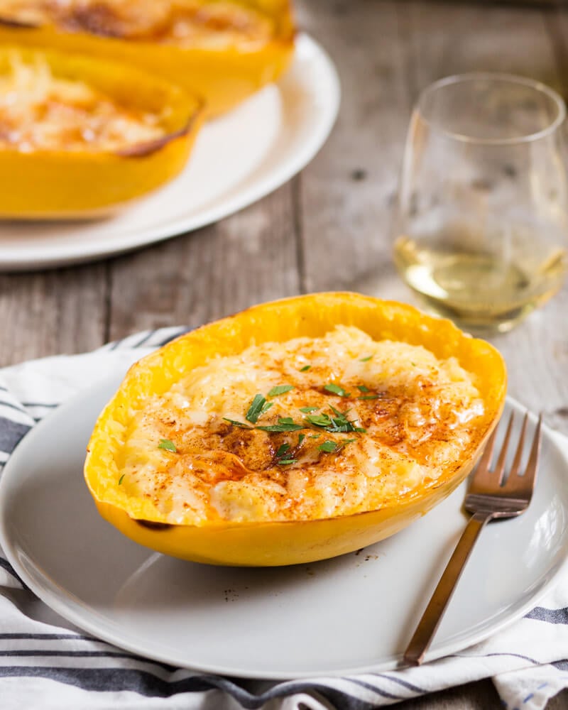 Spaghetti Squash Mac and Cheese | A Couple Cooks