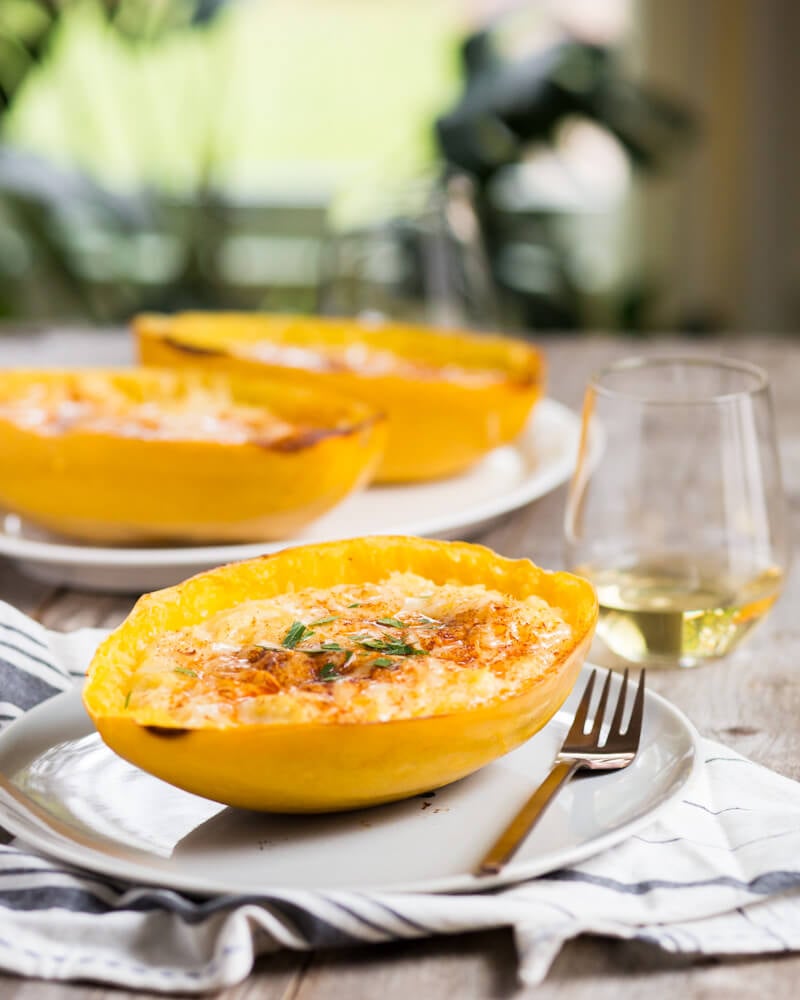 Spaghetti Squash Mac and Cheese | A Couple Cooks