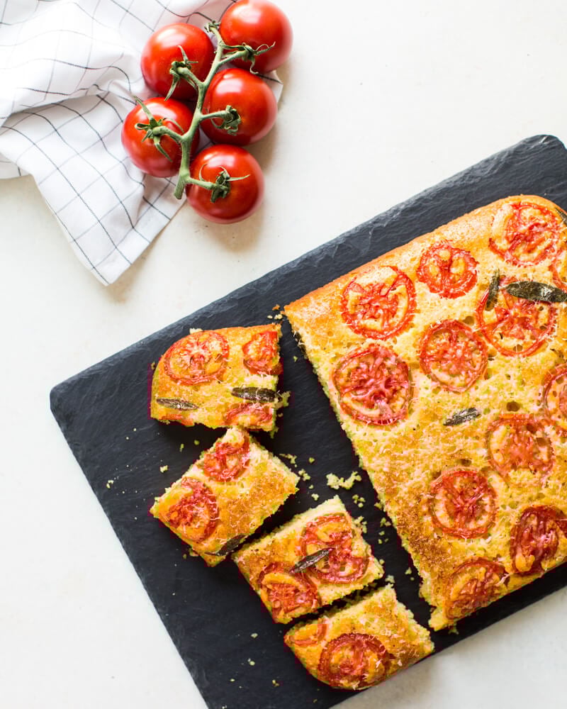 Tomato Sage Parmesan Cornbread | A Couple Cooks