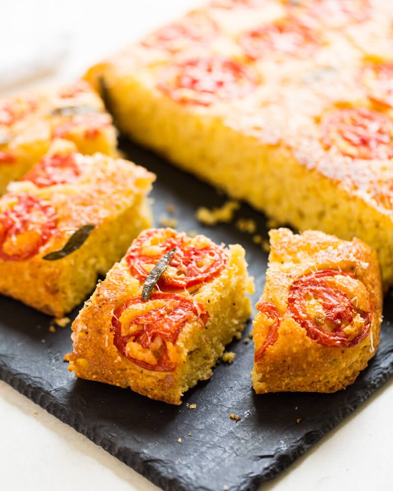 Tomato Sage Parmesan Cornbread | A Couple Cooks