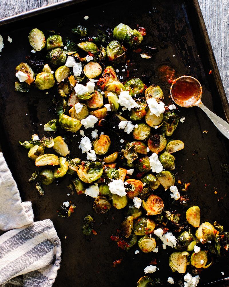 Crispy Brussels Sprouts with Goat Cheese | How to make crispy Brussels sprouts