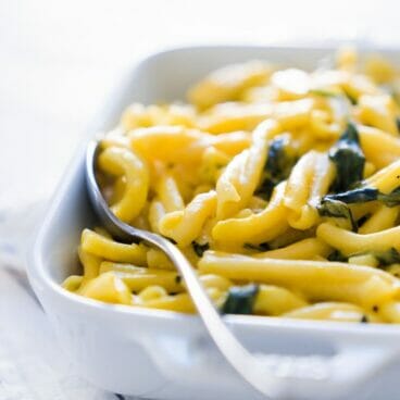 Creamy Yogurt Mac and Cheese with Spinach | A Couple Cooks