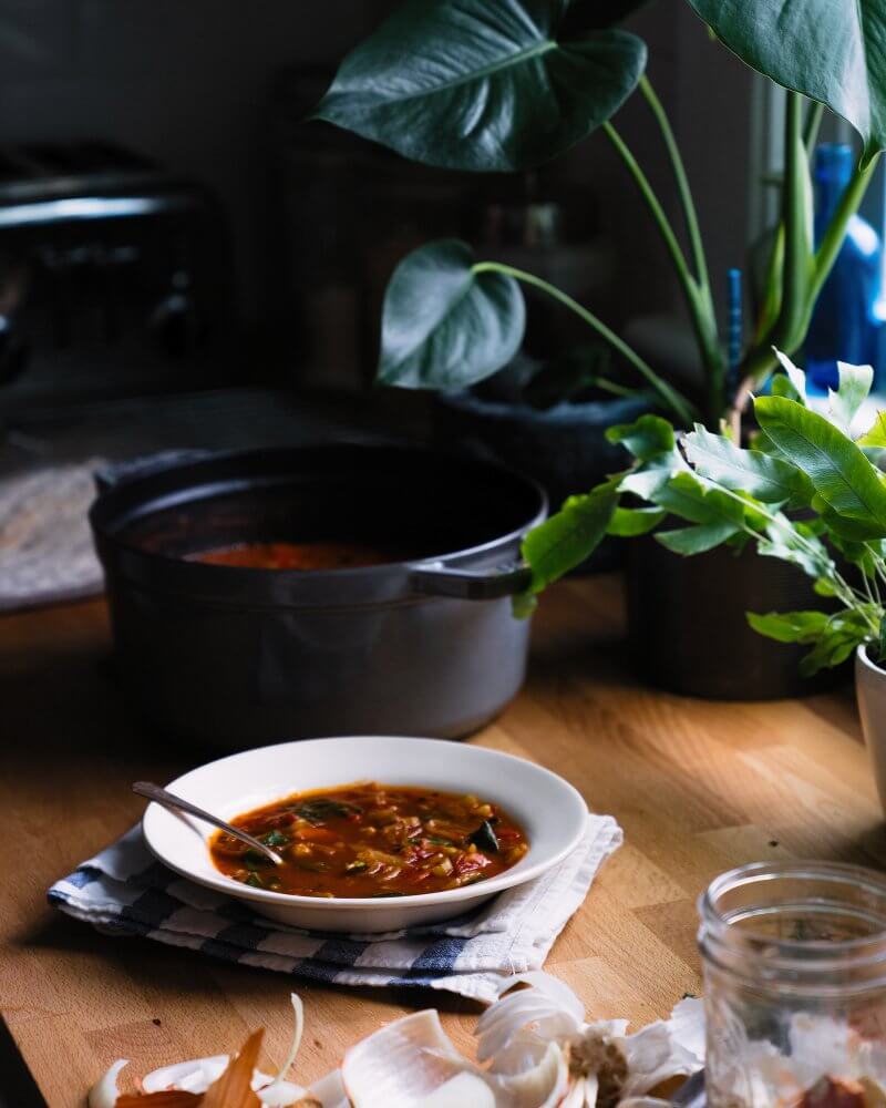 Tomato Sage Chickpea Soup | A Couple Cooks