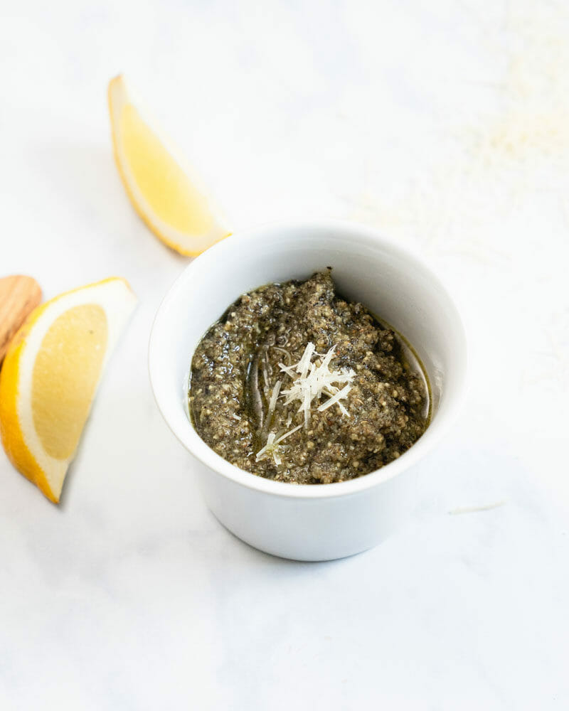 Dried basil pesto
