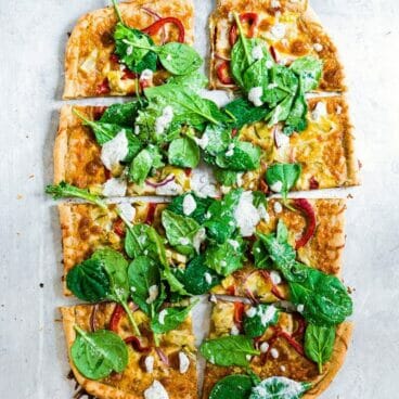 Yogurt Ranch Salad Pizza | A Couple Cooks