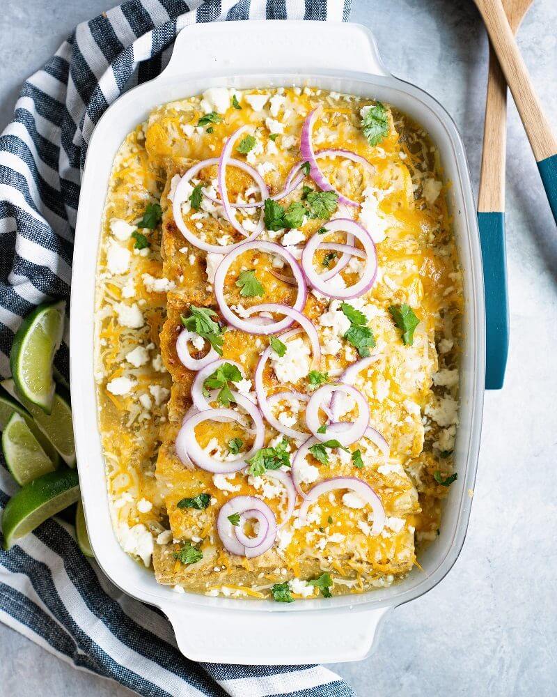 Vegetarian enchiladas with quinoa and artichokes