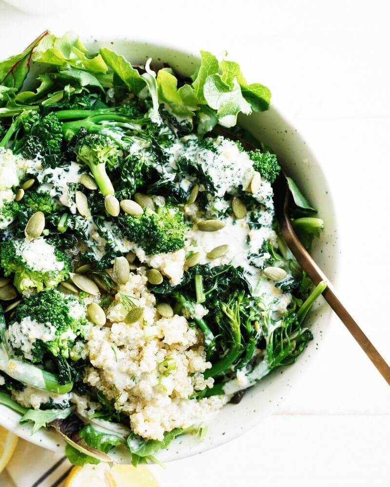 Go Green Bowls with Lemon Yogurt Sauce | A Couple Cooks