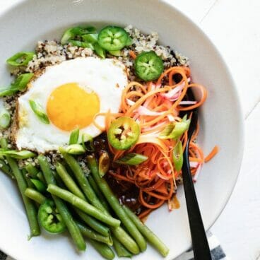 Quinoa Bibimbap Bowls | A Couple Cooks via The Minimalist Kitchen