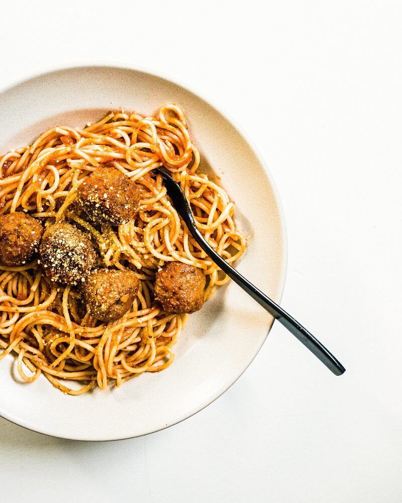 Spaghetti with Vegan Meatballs
