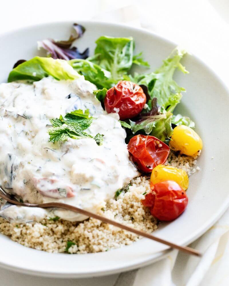 Mediterranean Grilled Eggplant Salad