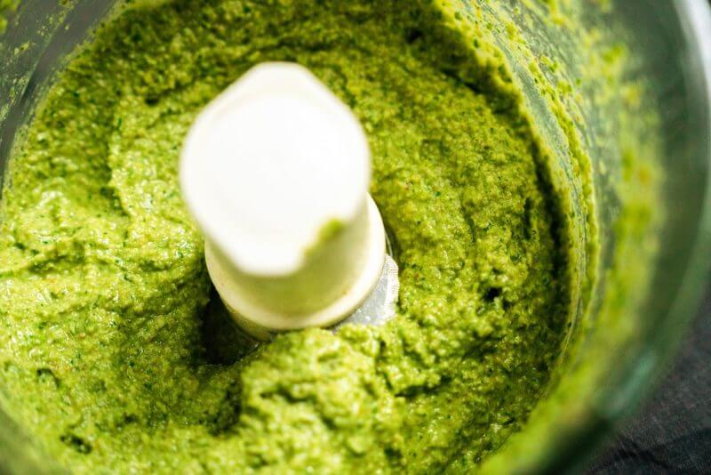 Simple Garlic Scape Pesto | A Couple Cooks