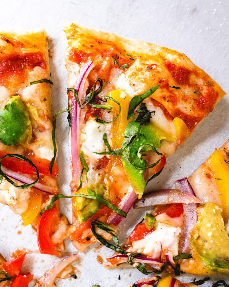 Avocado pizza