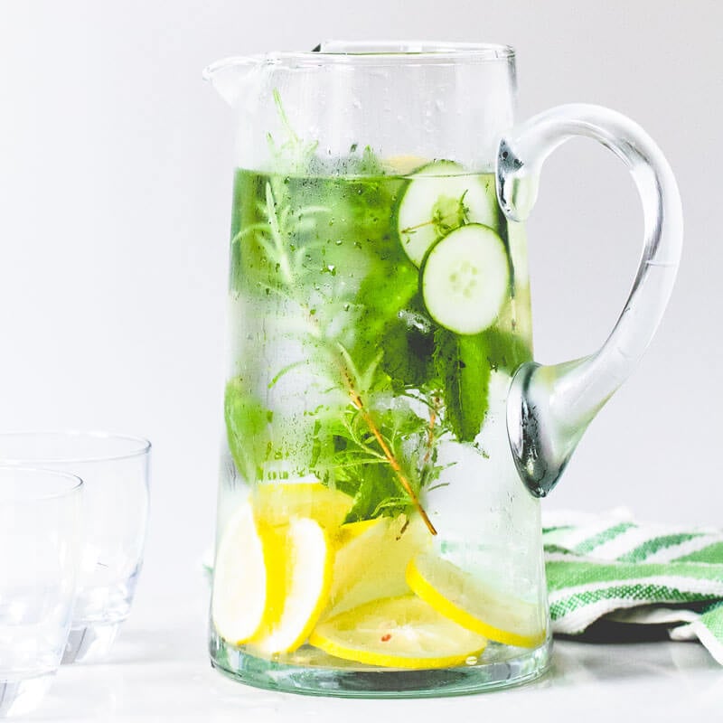 Lemon Herb Cucumber Water Recipe