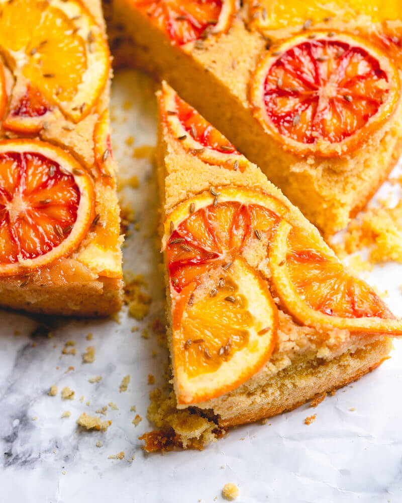 Orange upside down cake