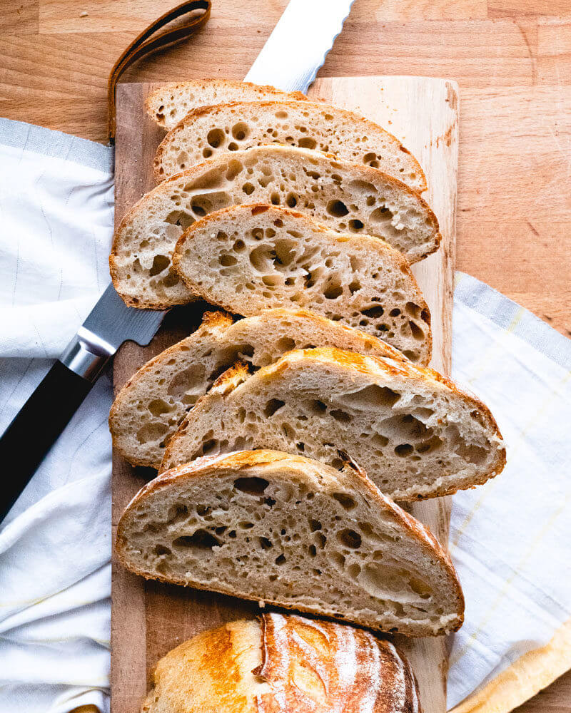 Sourdough bread sliced