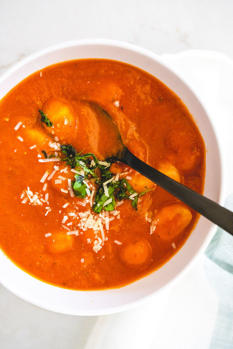Tomato basil gnocchi soup recipe