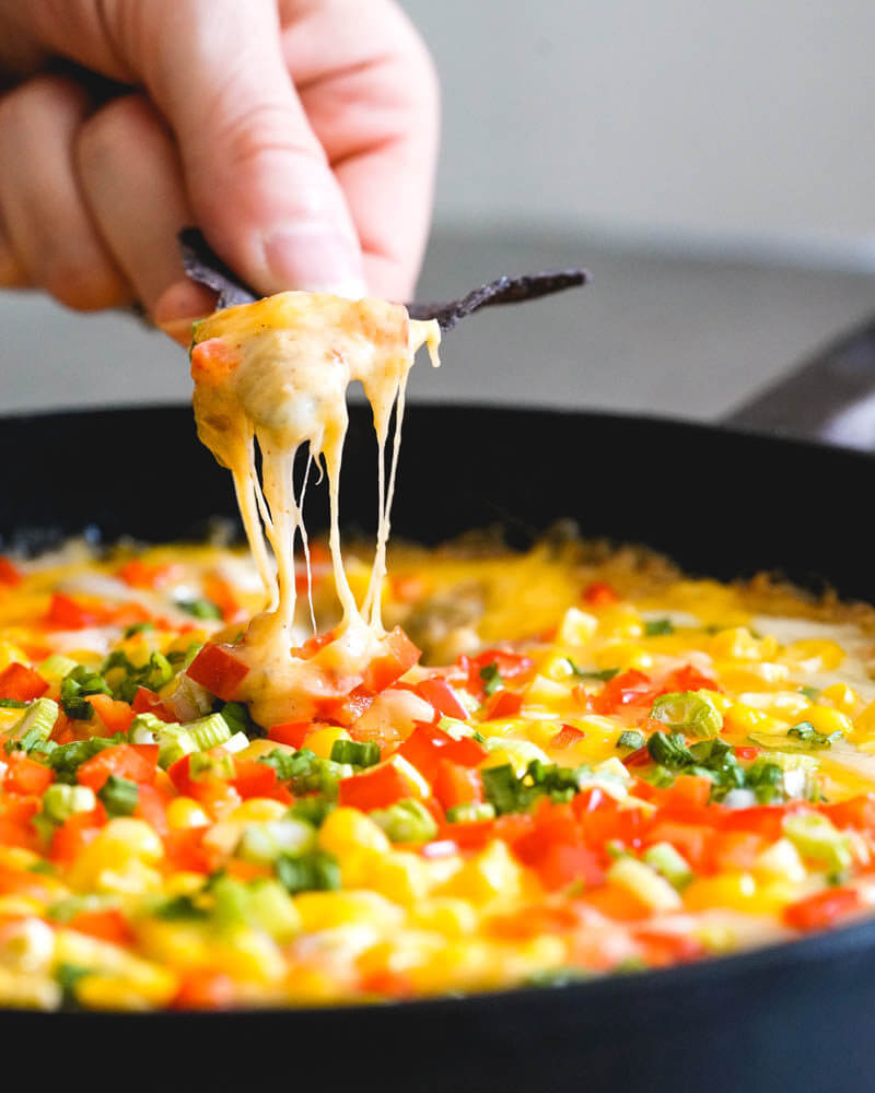 Mexican cheese dip recipe | cast iron skillet recipes | white bean dip | easy finger food recipes for a crowd