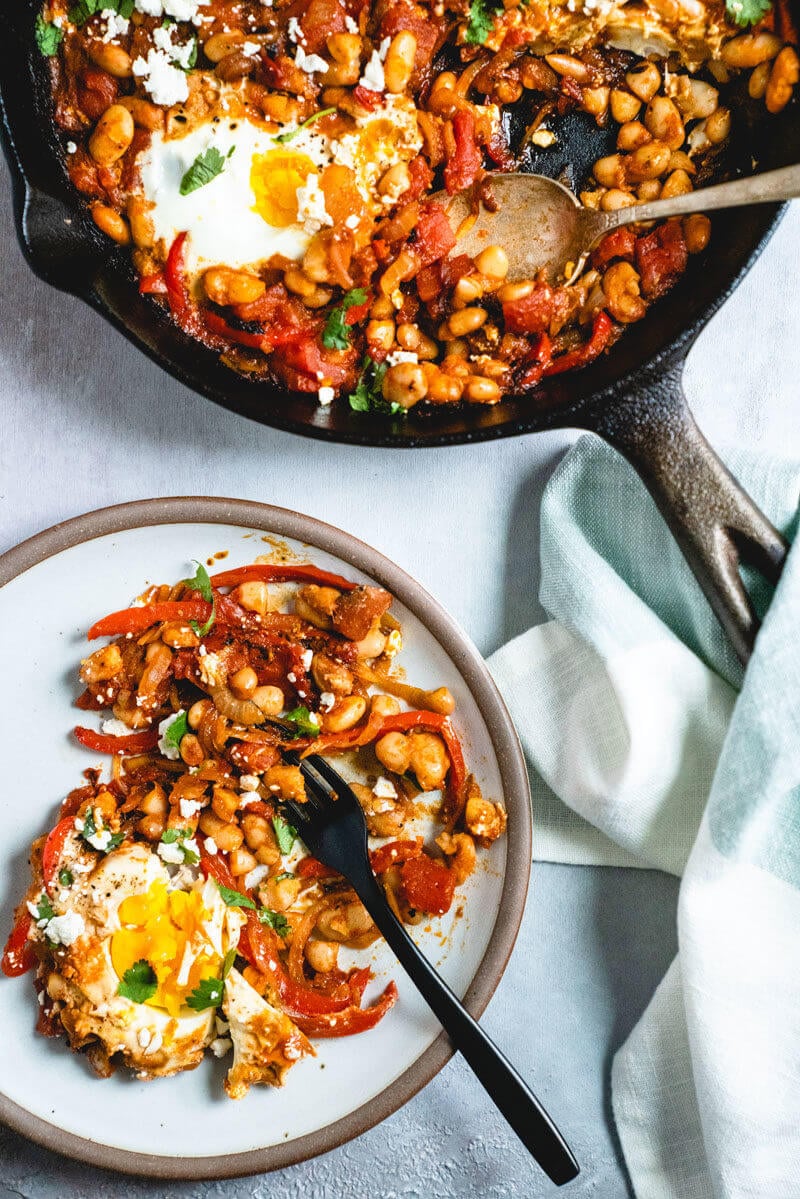 Easy shakshuka with feta