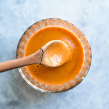 chipotle sauce in small bowl with spoon