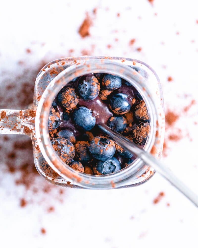 Chocolate blueberry smoothie