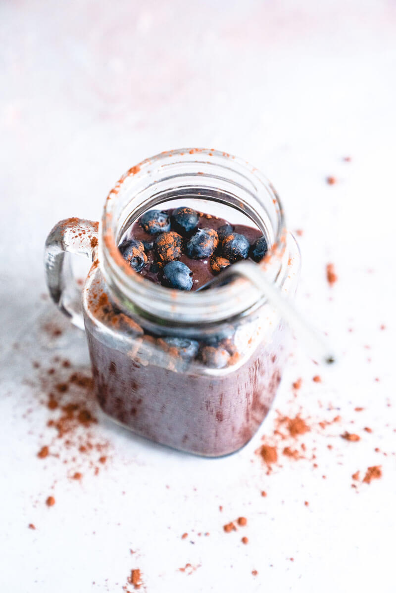 Healthy chocolate smoothie