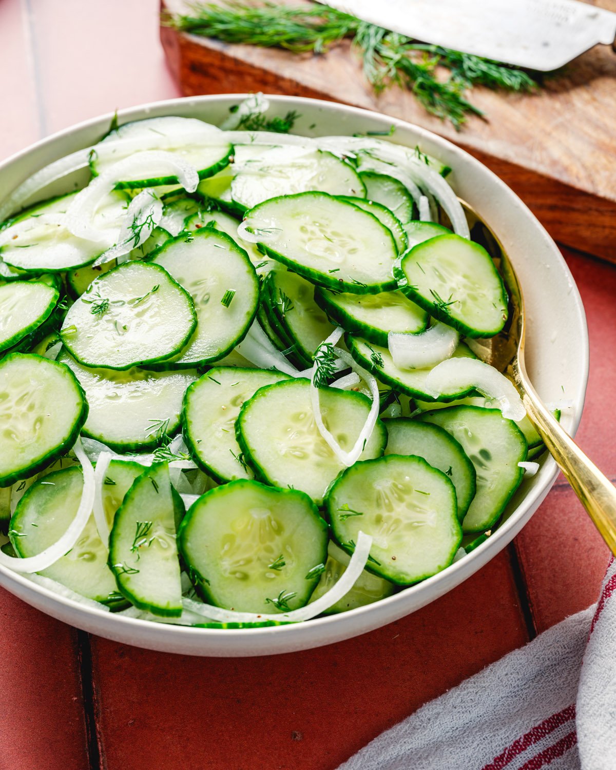 Cucumber salad with vinegar