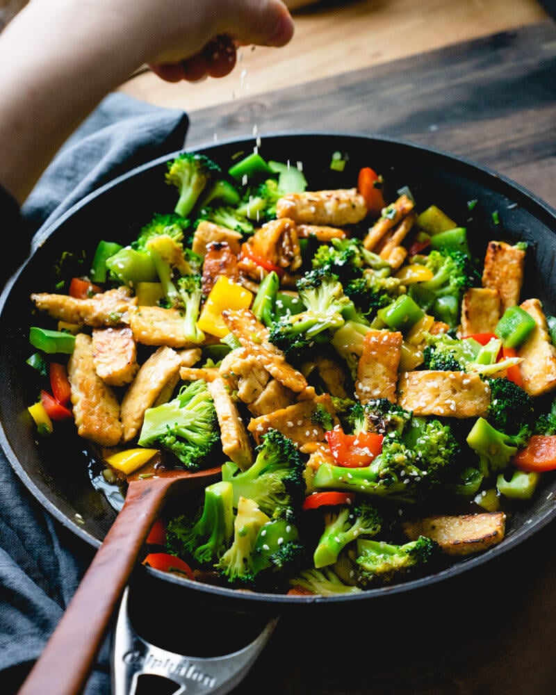 Best stir fry vegetables | Teriyaki vegetables | Tempeh stir fry