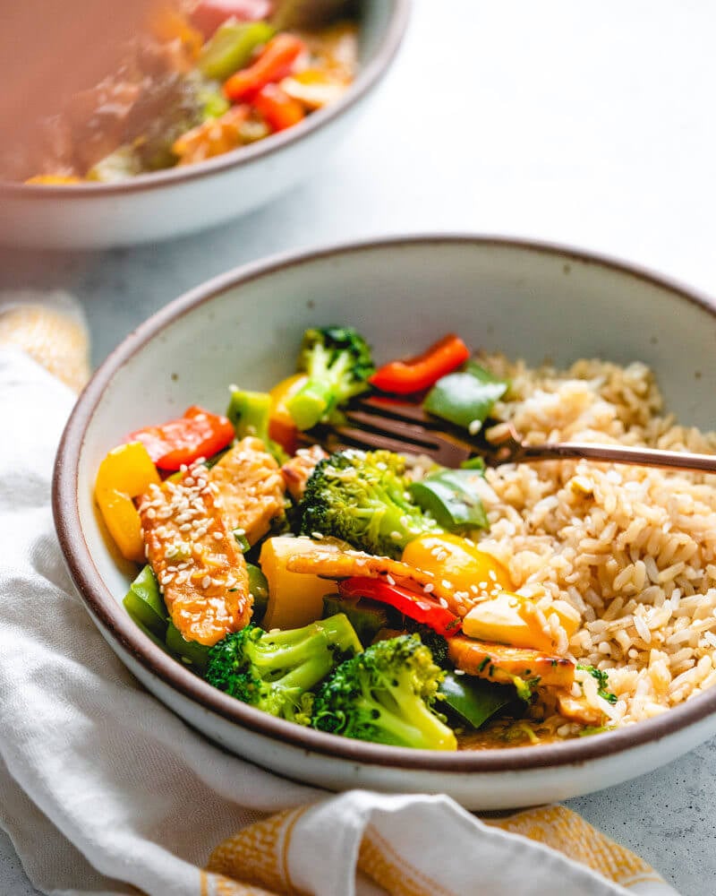 Best stir fry vegetables | Teriyaki vegetables | Tempeh stir fry