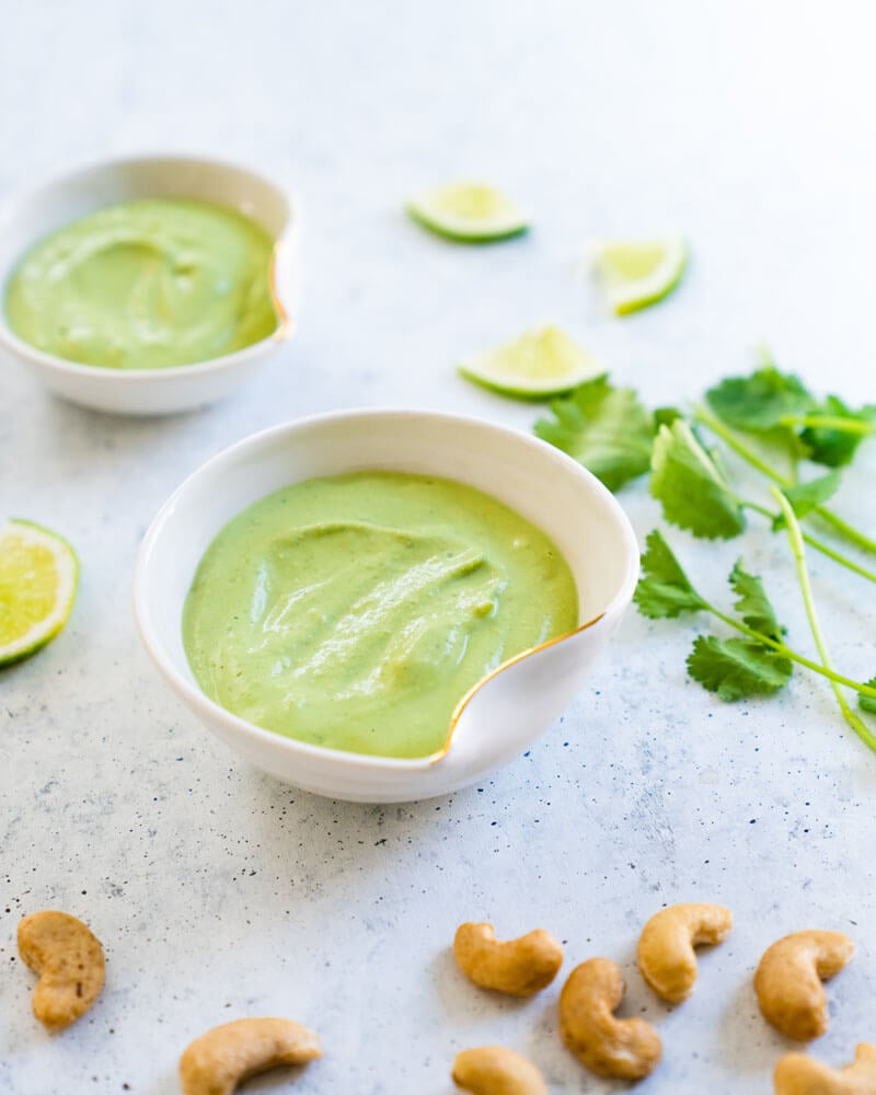 Cilantro Sauce in bowl.