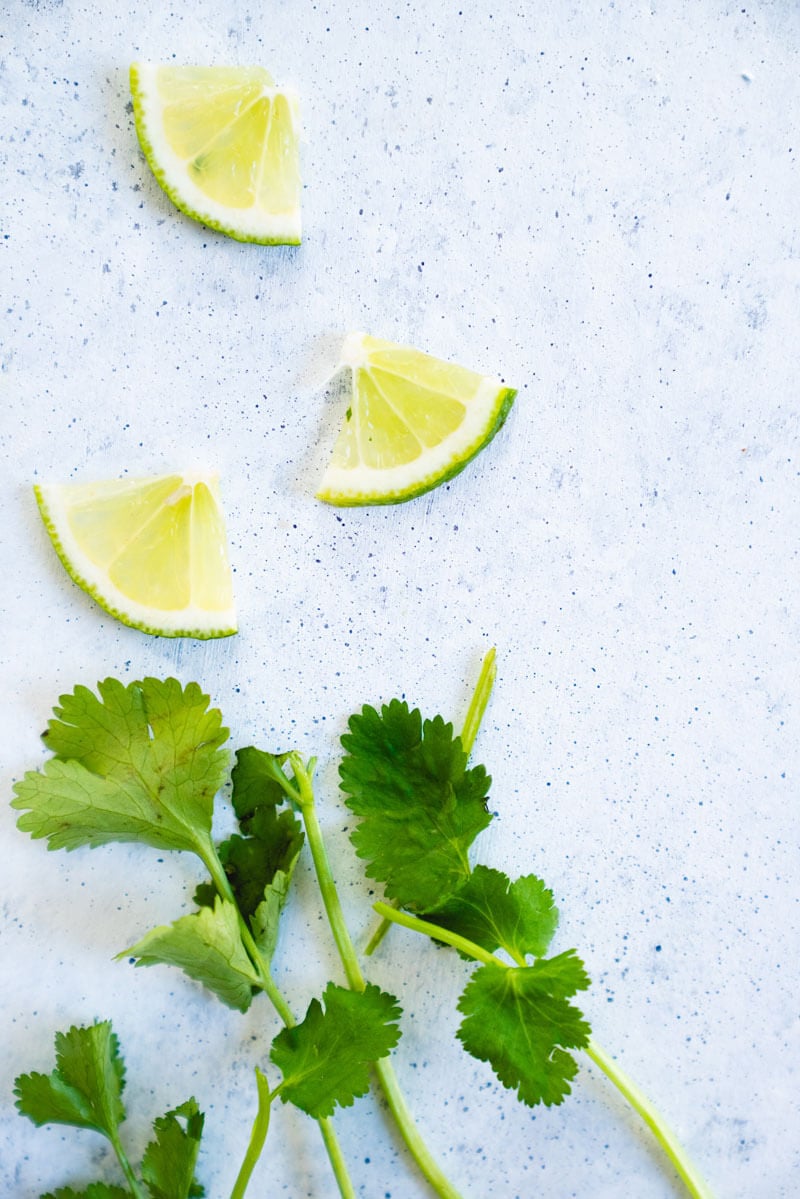 Cilantro and lime.
