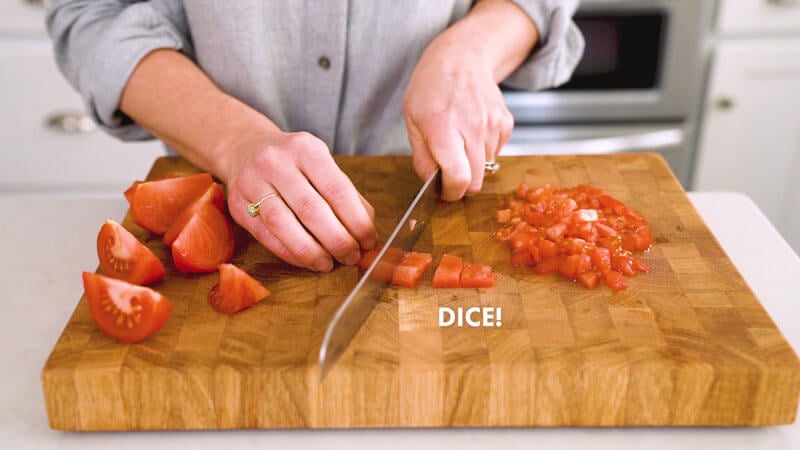 How to Cut a Tomato | Dice the tomato