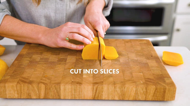 How to Cut Butternut Squash | Cut into slices