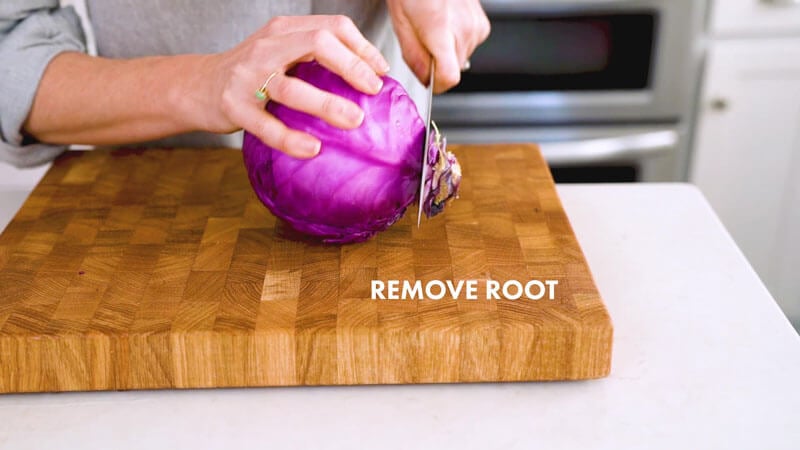 How to cut cabbage | Remove root