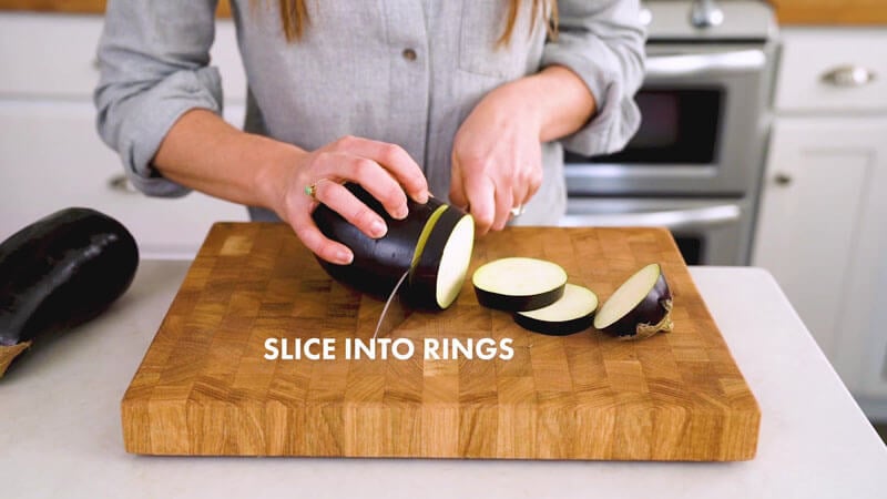 How to Cut Eggplant | Slice into rings