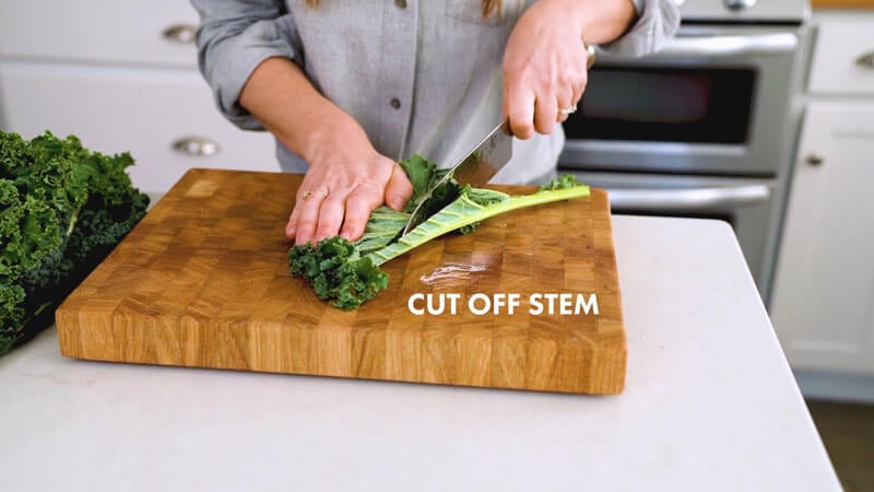How to cut kale | Cut off stem