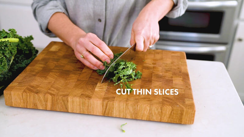 How to cut kale | Cut slices