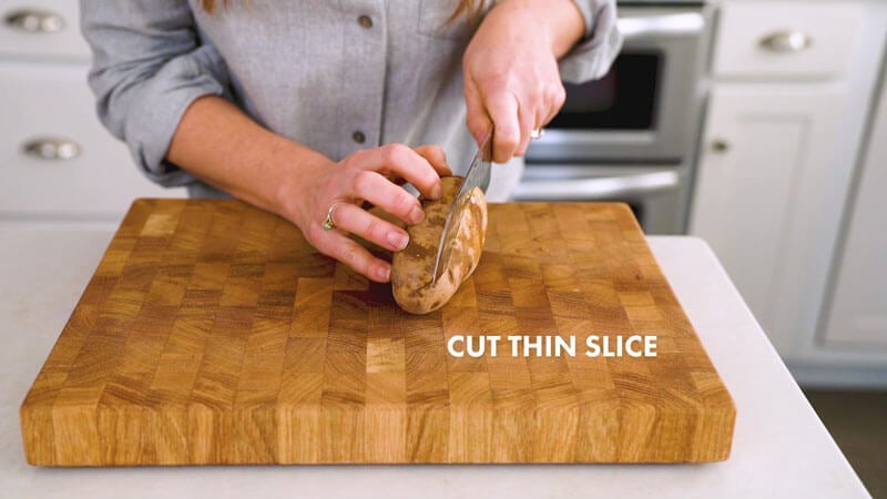 How to Cut Potatoes into Fries | Cut thin slices