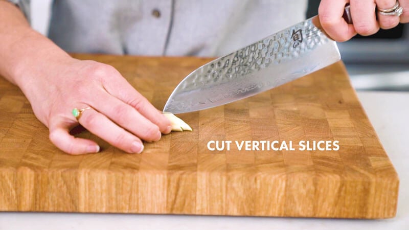 How to mince garlic | Cut vertical slices