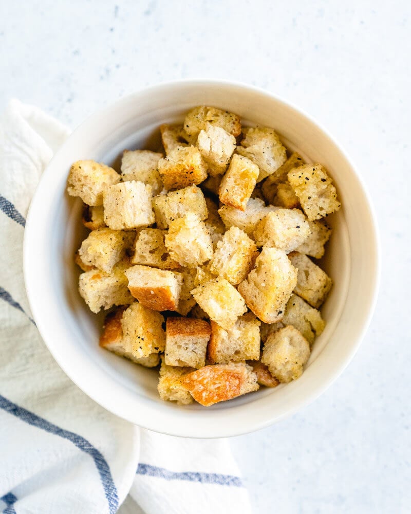Homemade croutons