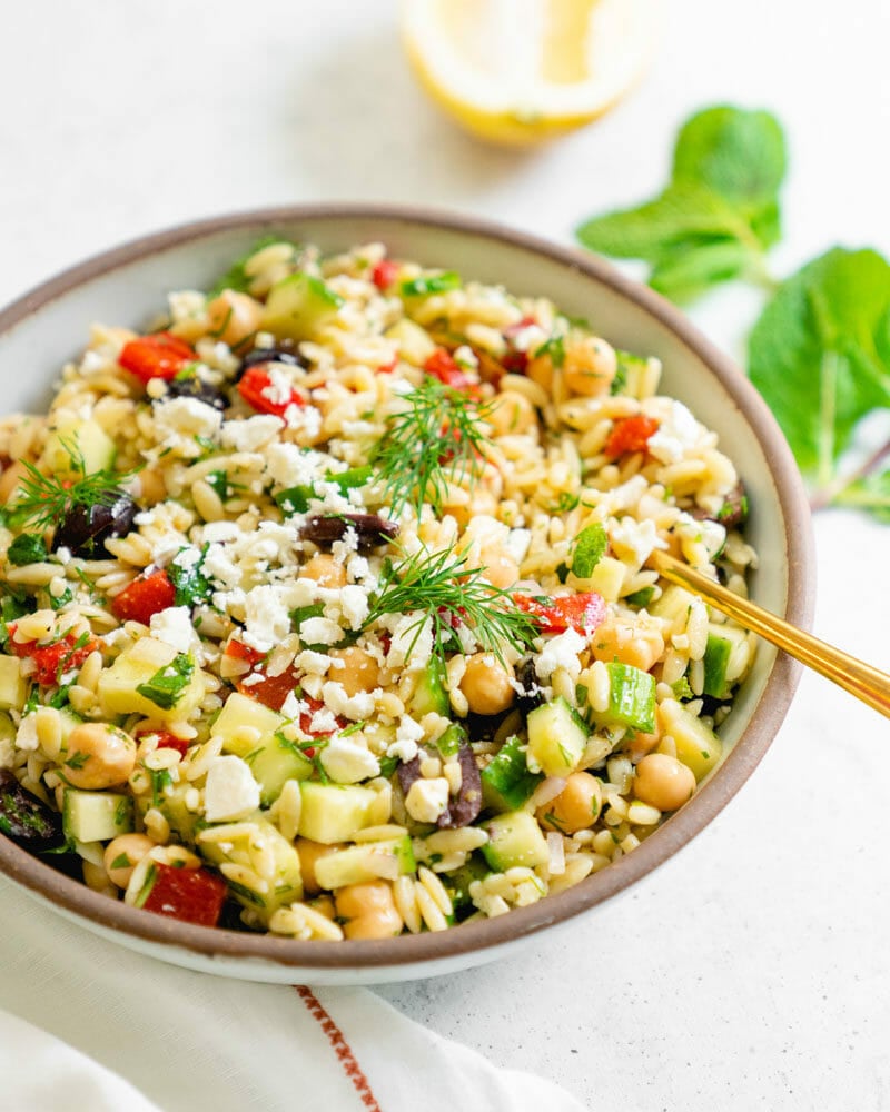 Greek orzo salad