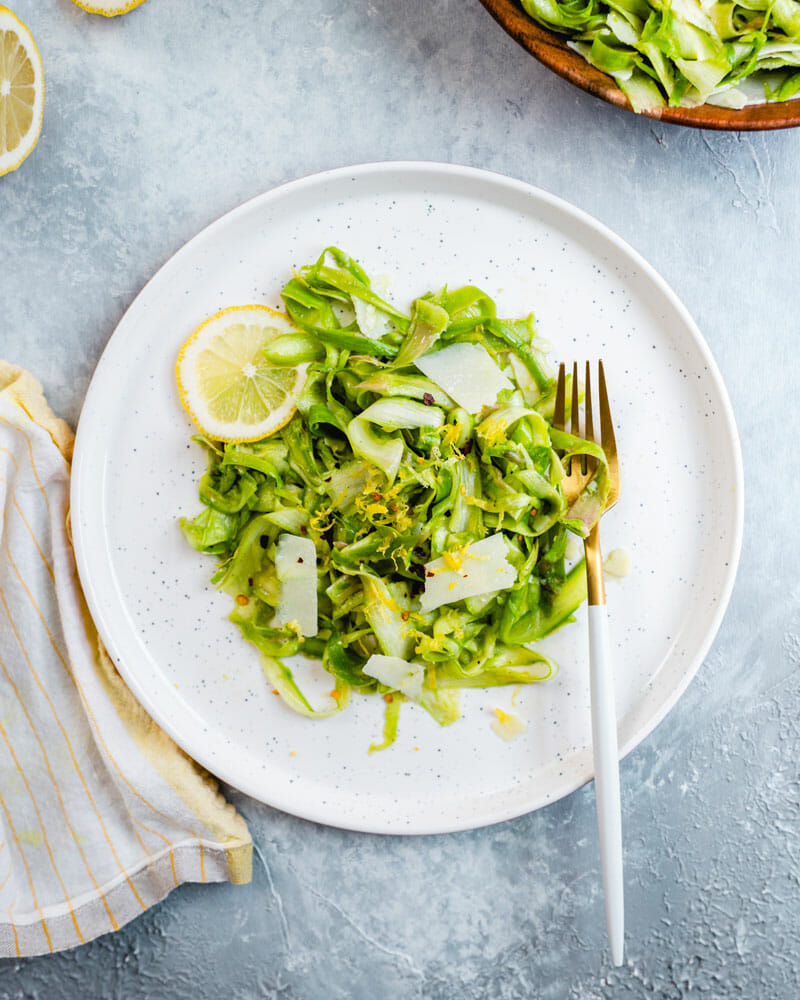 Shaved asparagus salad